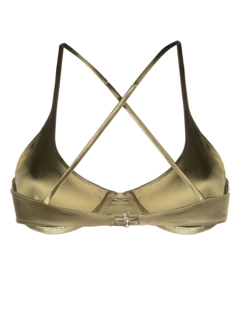 ISA BOULDER reversible crossover-strap bikini top outlook