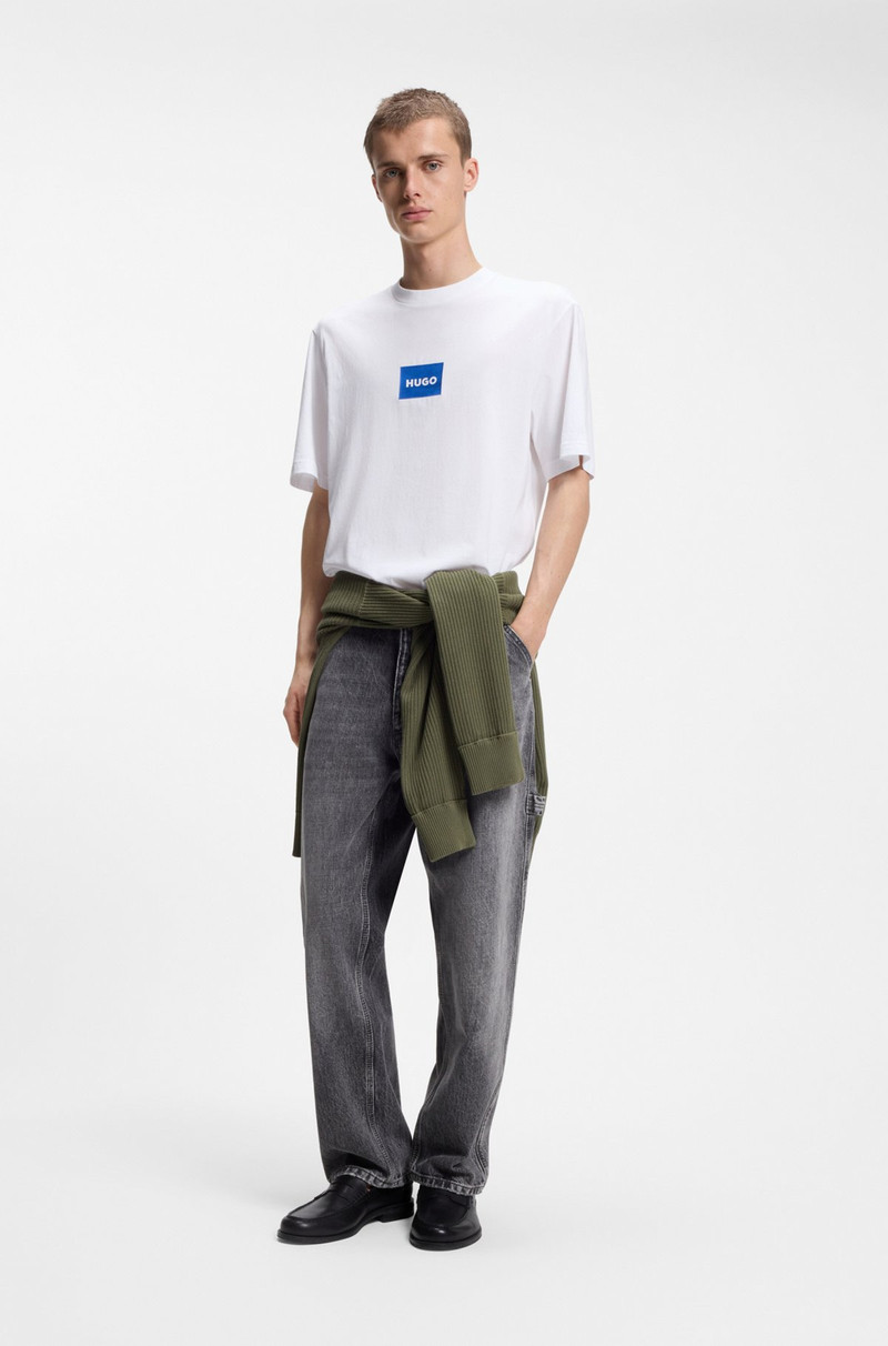 HUGO LOGO-PRINT T-SHIRT IN COTTON JERSEY outlook