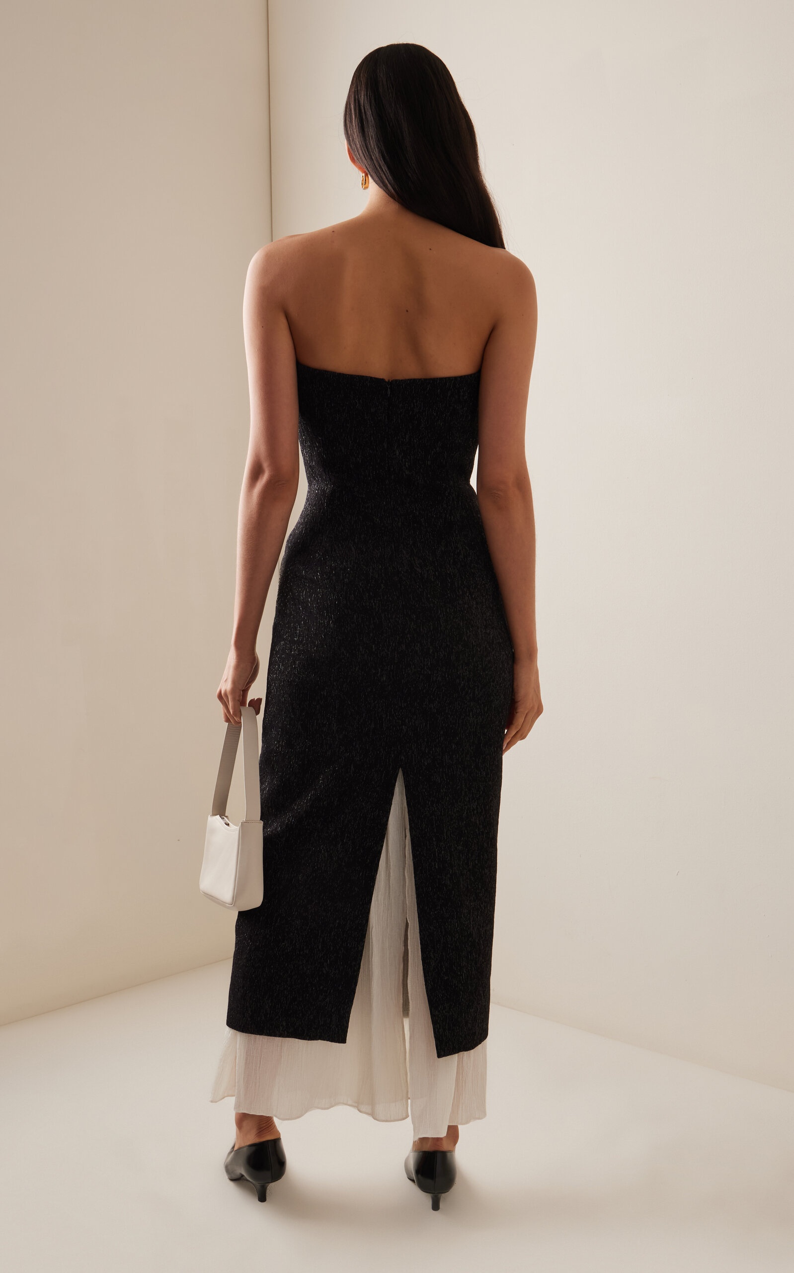 Aelin Glittered Maxi Dress black/white - 4