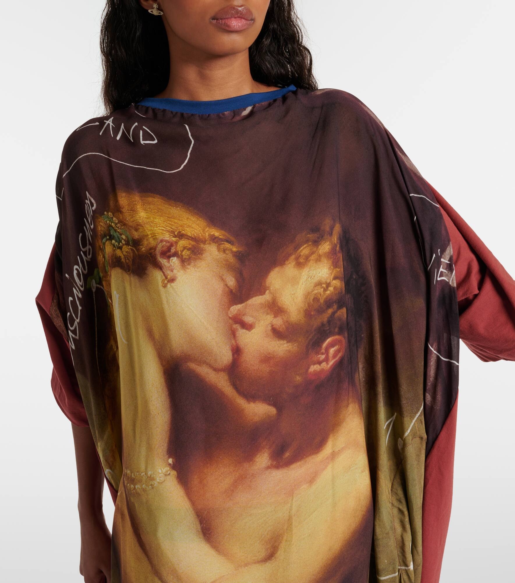 Kiss printed T-shirt dress - 4
