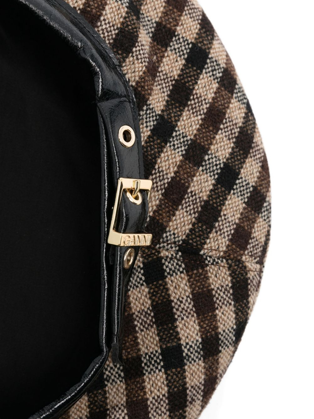 checked beret - 2