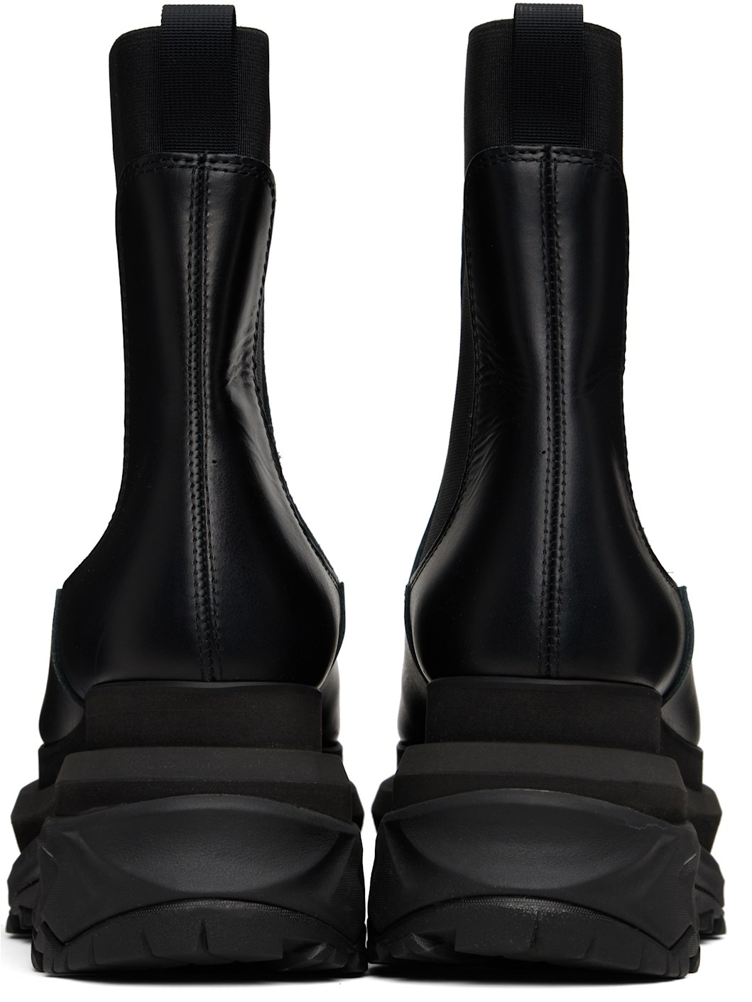 Black Leather Chelsea Boots - 2
