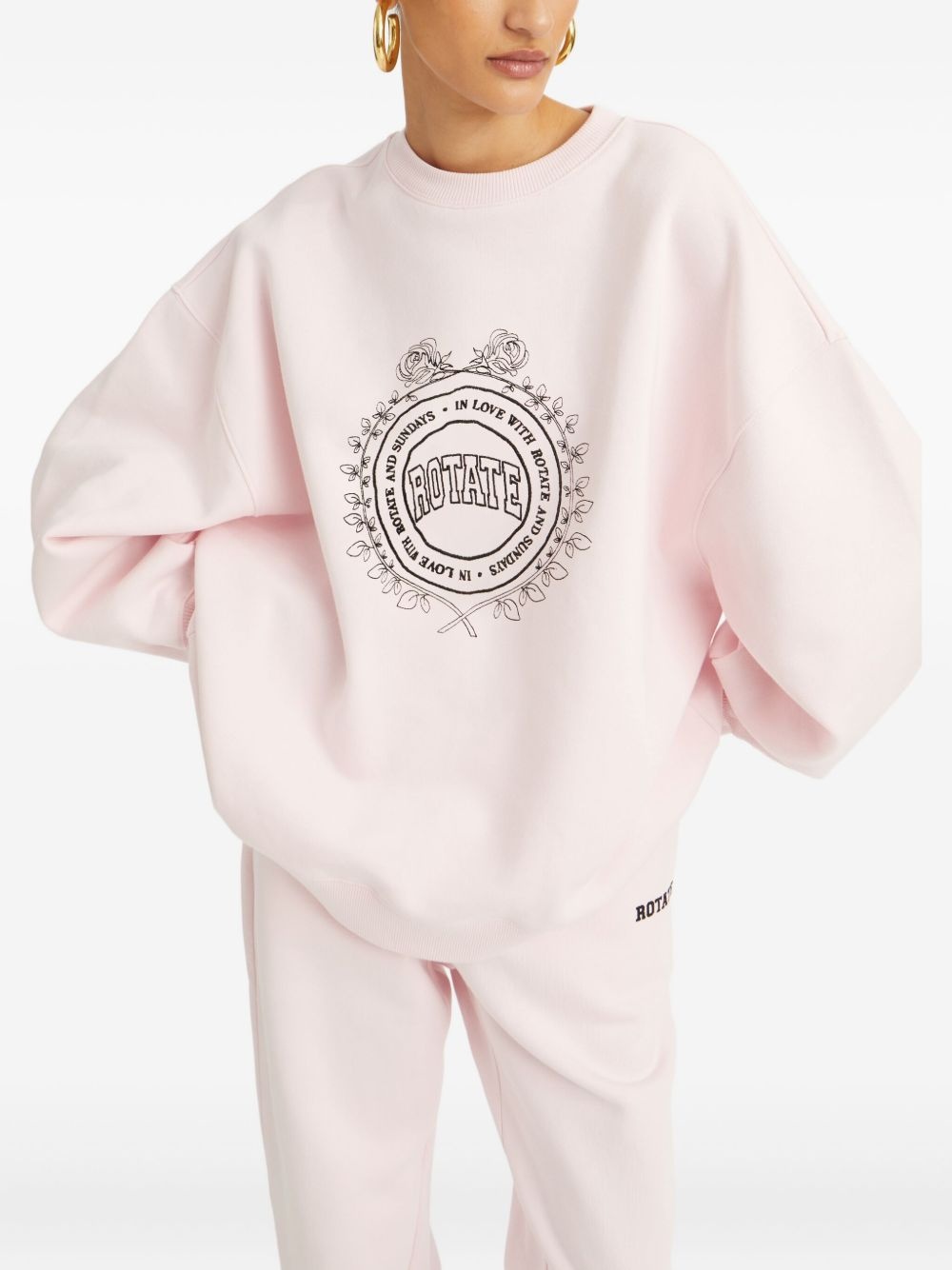 logo embroidery sweatshirt - 3