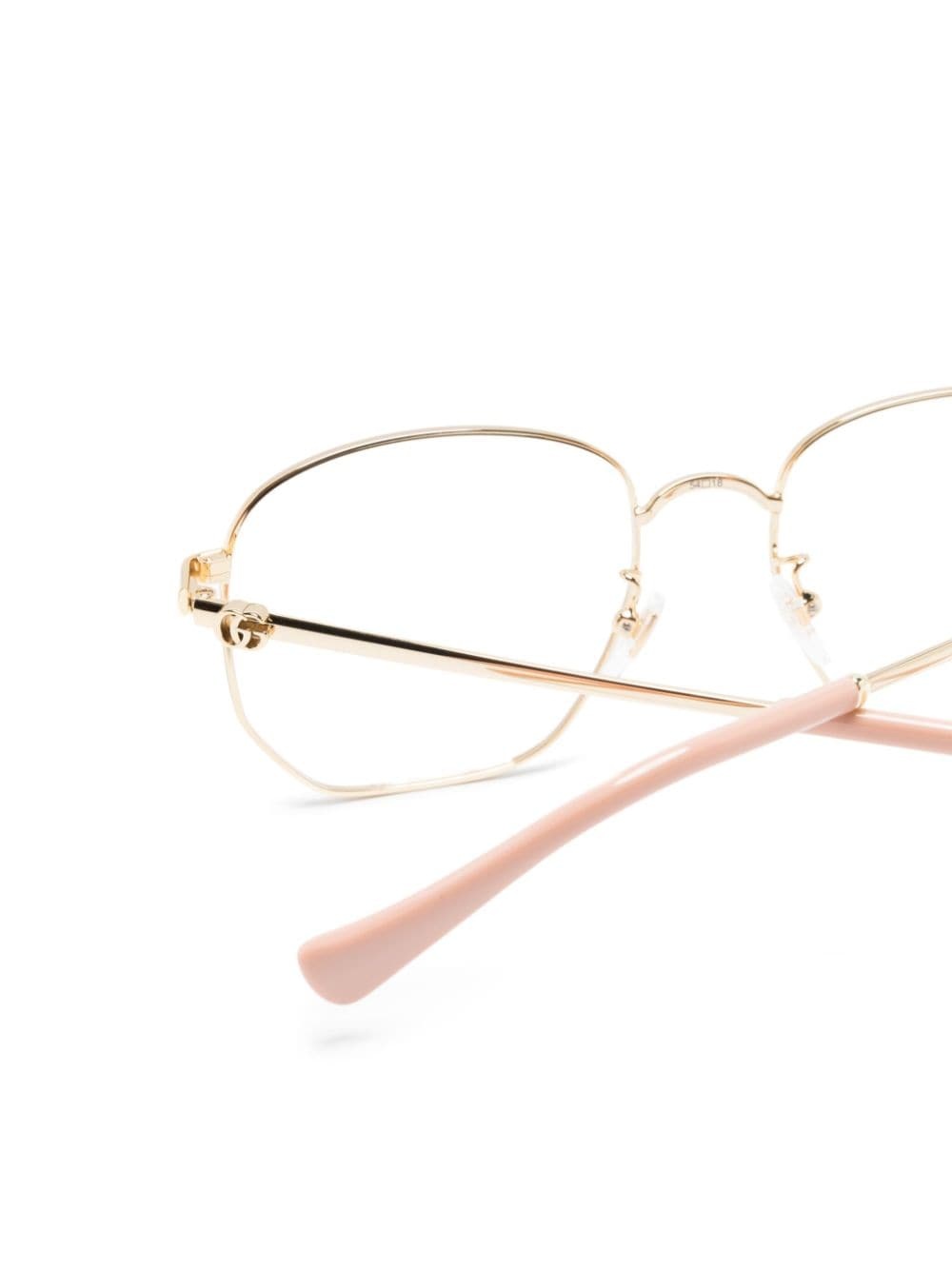 round-frame logo-plaque glasses - 3