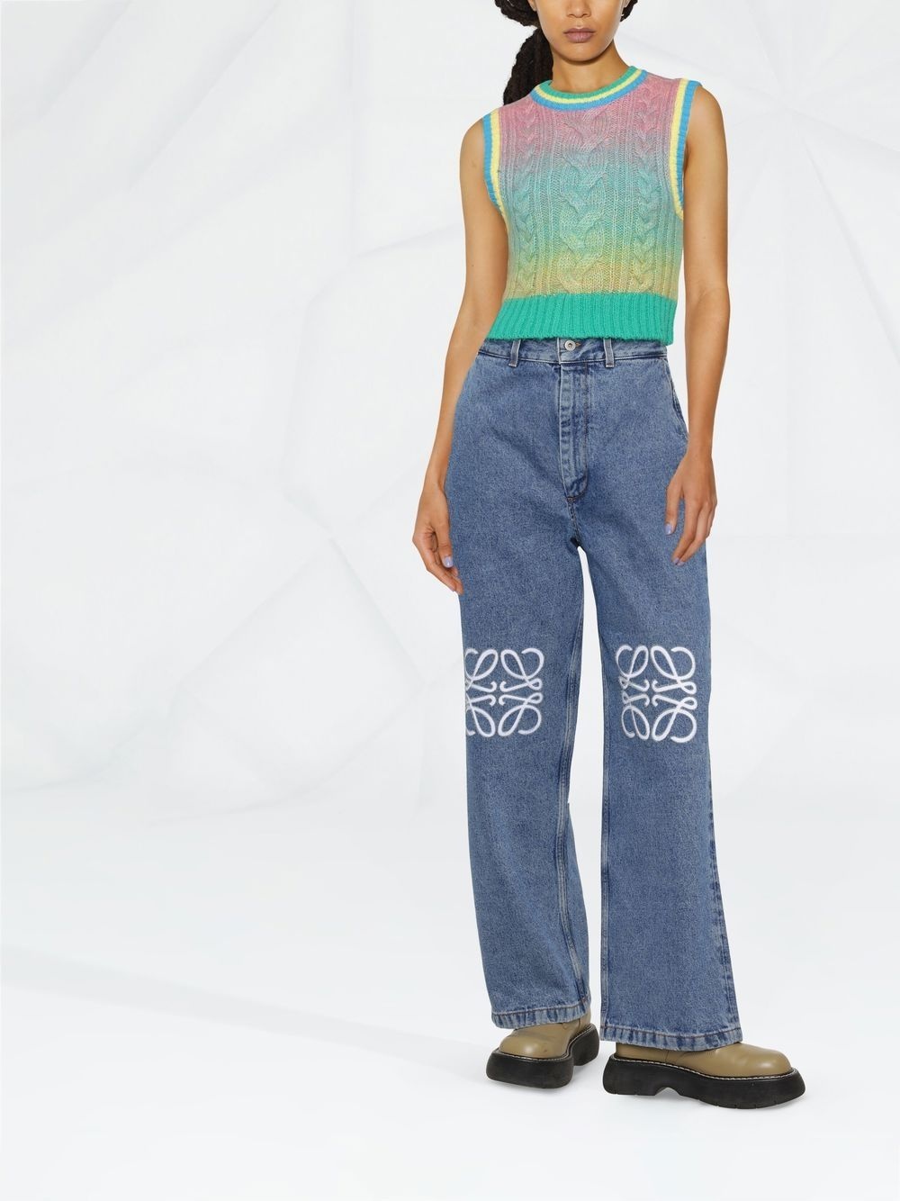 Anagram wide-leg jeans - 2