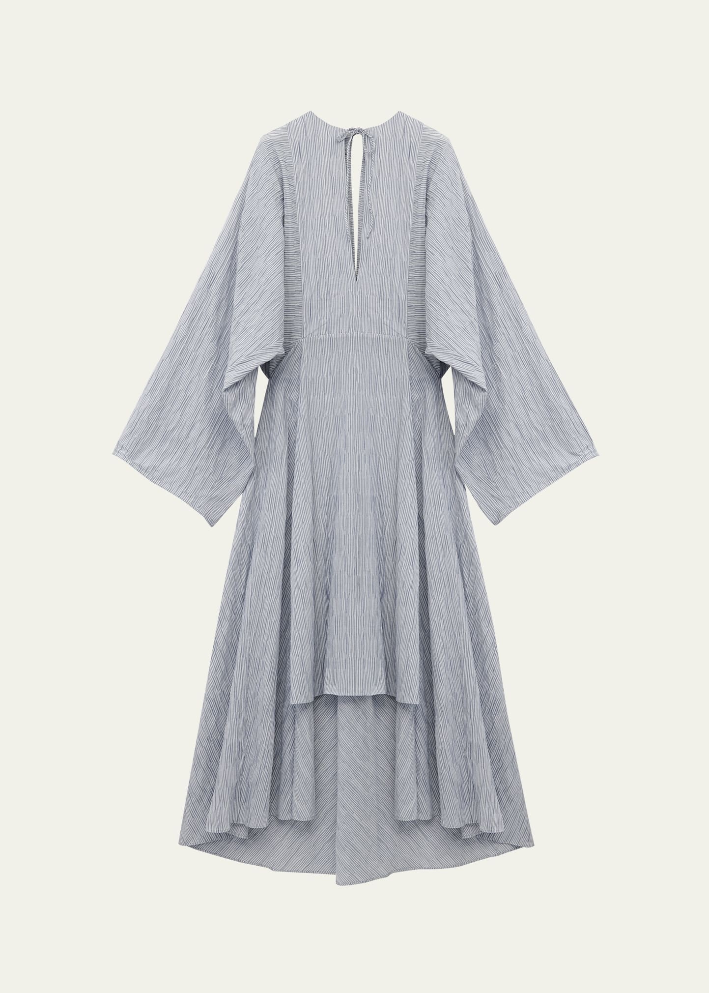 【LOEWE】Stripe cape in linen and cotton Loewe Striped Cape Sleeve Caftan Dress | bergdorfgoodman