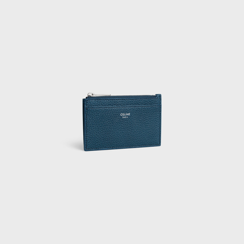 CELINE Zipped Card Holder IN GRAINED CALFSKIN outlook