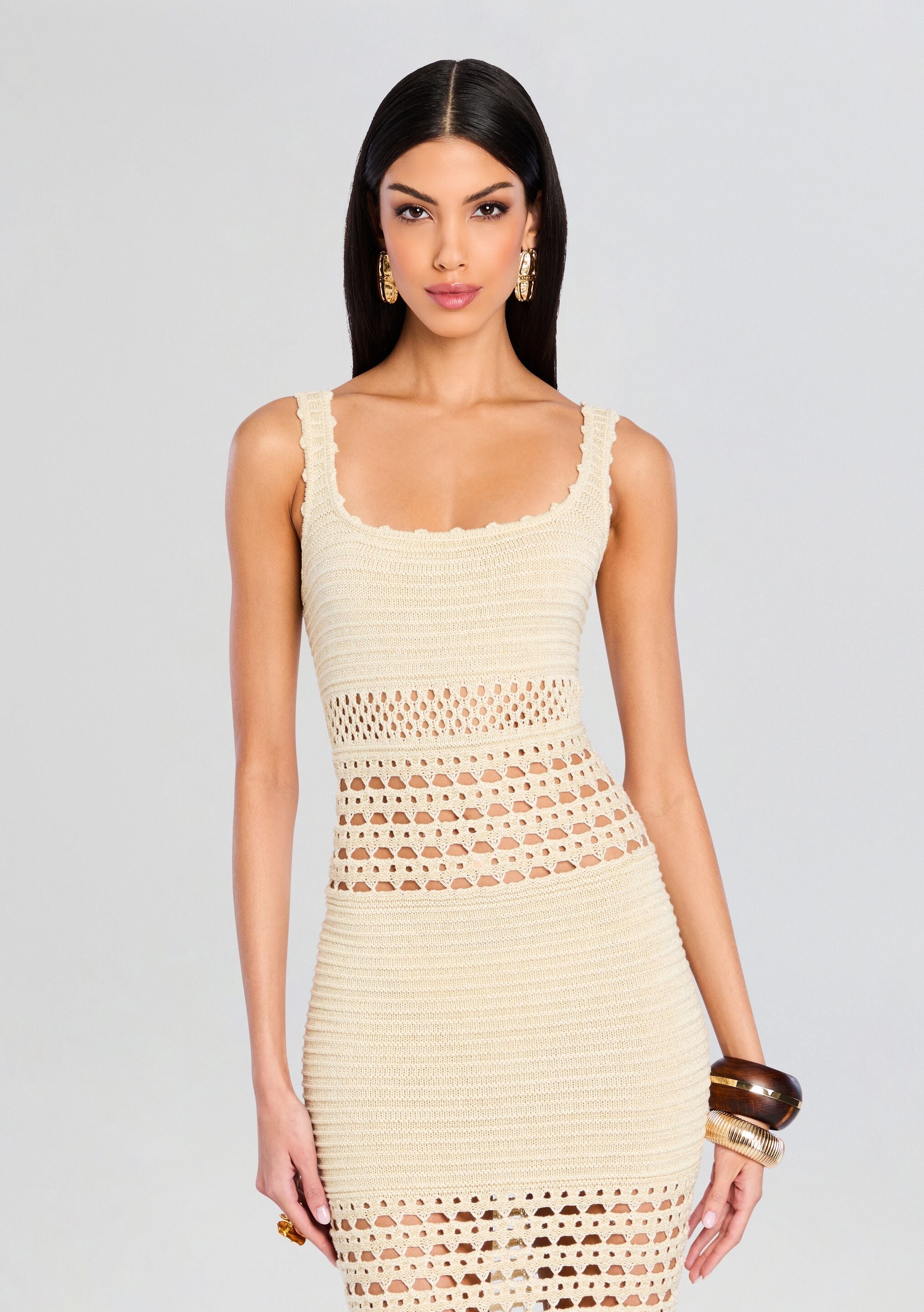 AVRIL KNIT CROCHET DRESS - 5