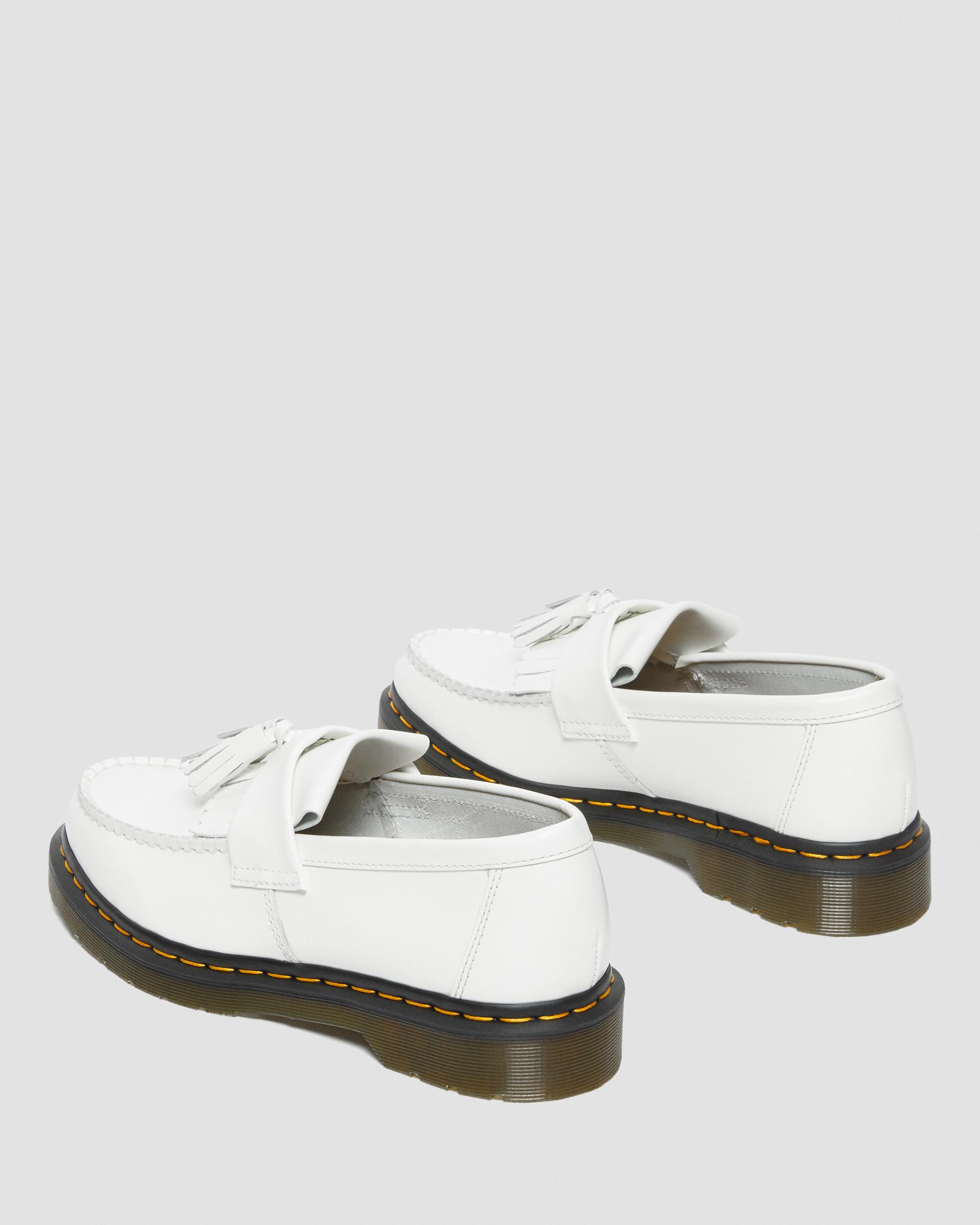 Adrian Yellow Stitch Leather Tassel Loafers - 8