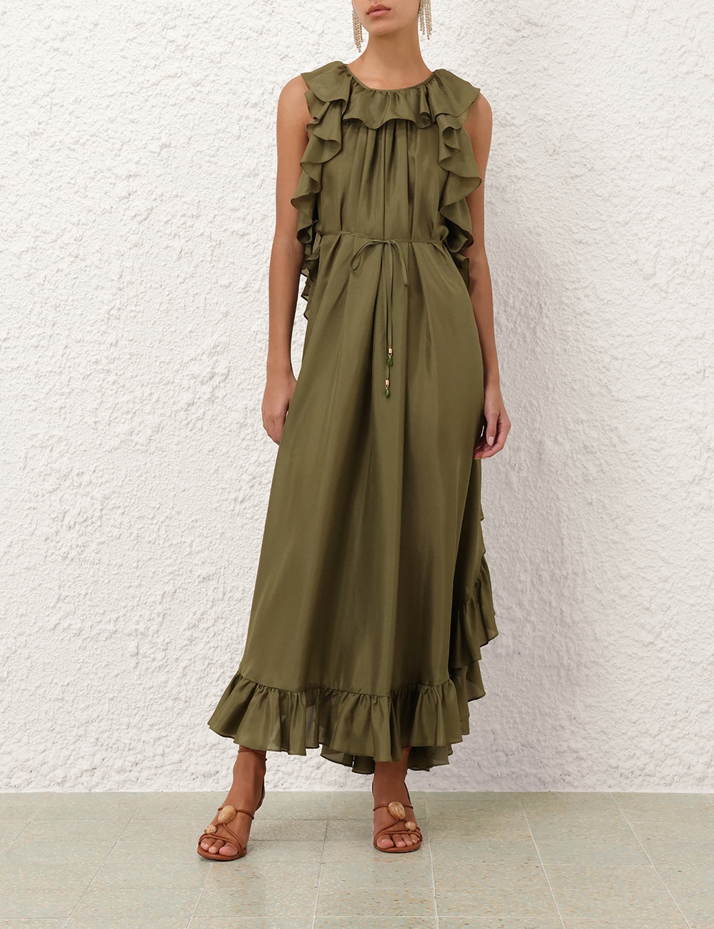 CASCADIAN RUFFLE MIDI DRESS - 2
