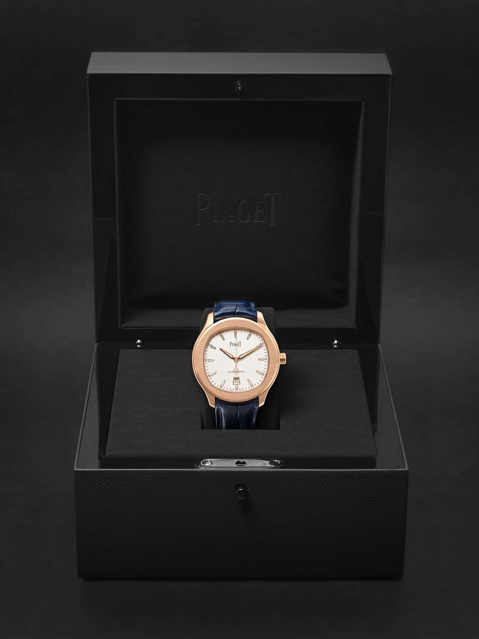 Polo Automatic 42mm 18-Karat Rose Gold and Alligator Watch, Ref. No. G0A43010 - 9