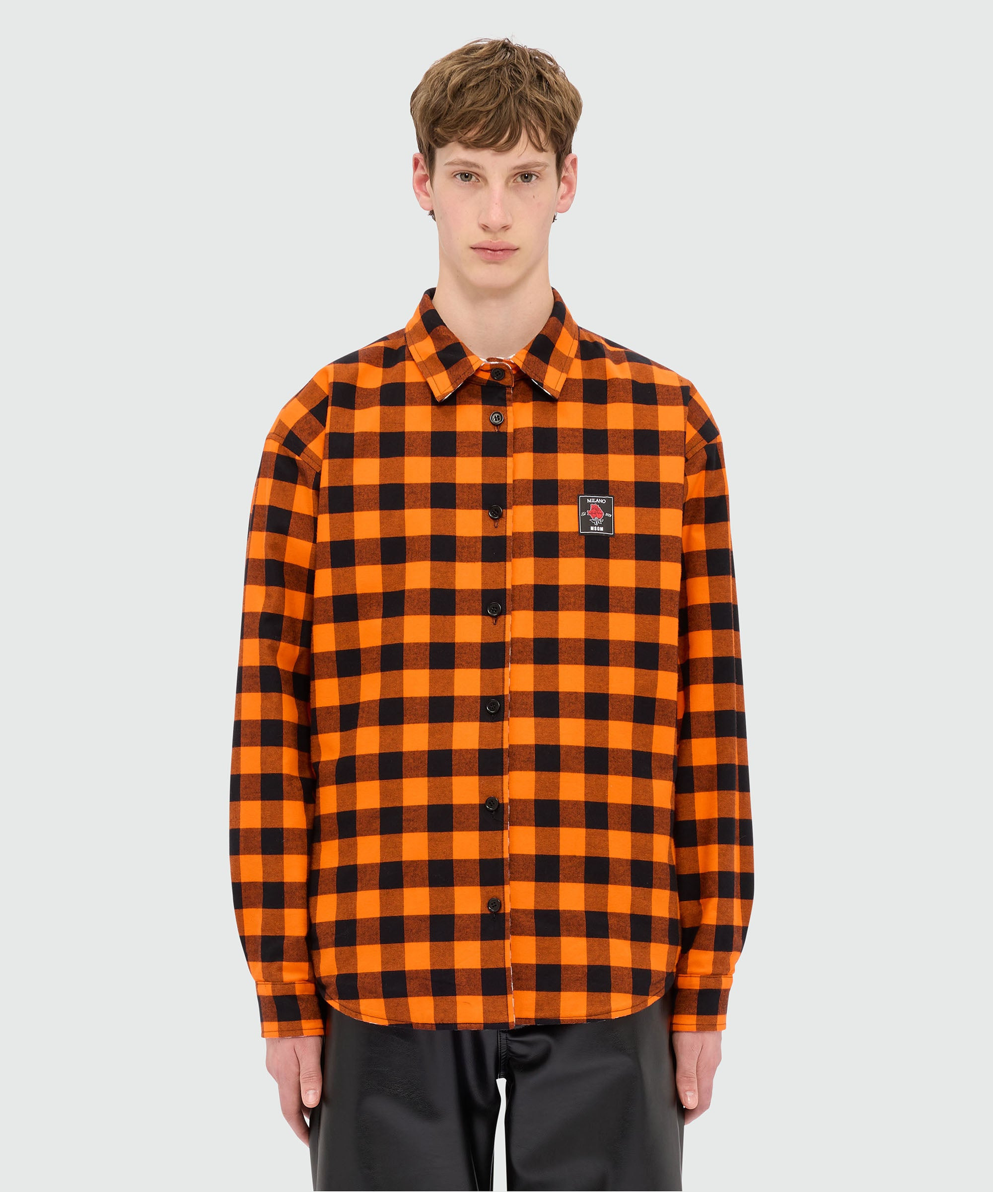 White double-face flannel shirt - 2