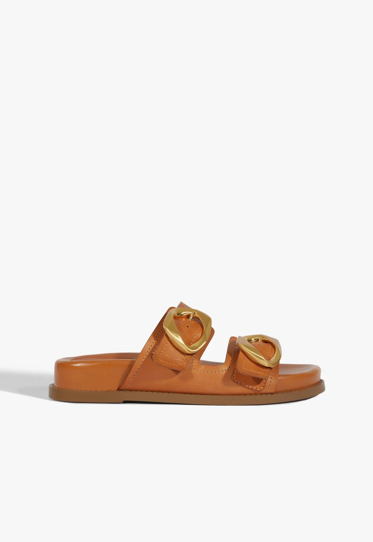 Olga Brown Leather Sporty Sandal - 1