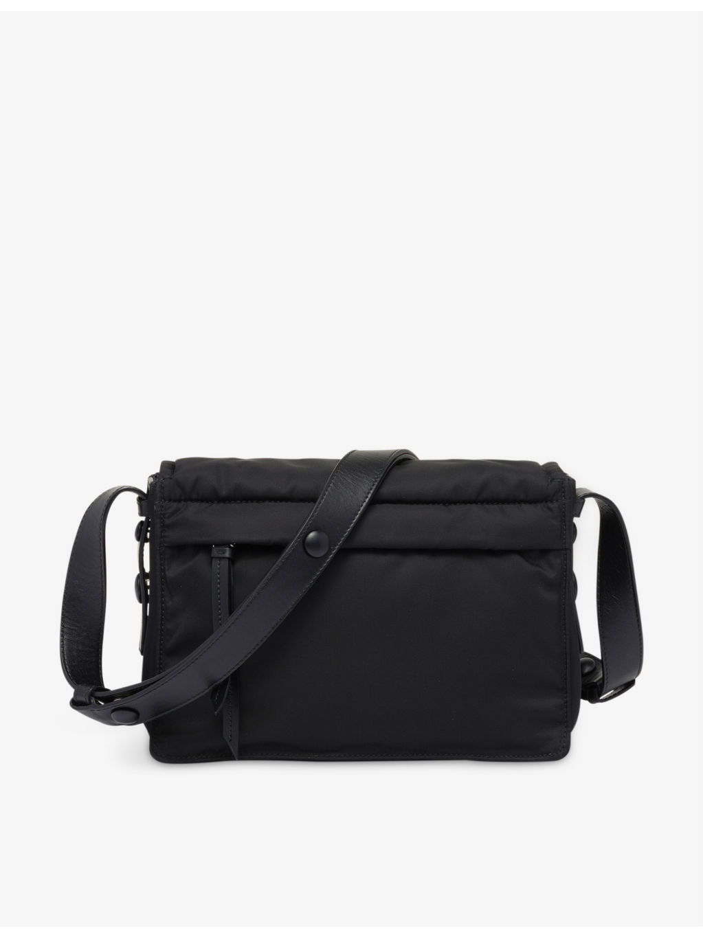 Brand-plaque small recycled-nylon shoulder bag - 4