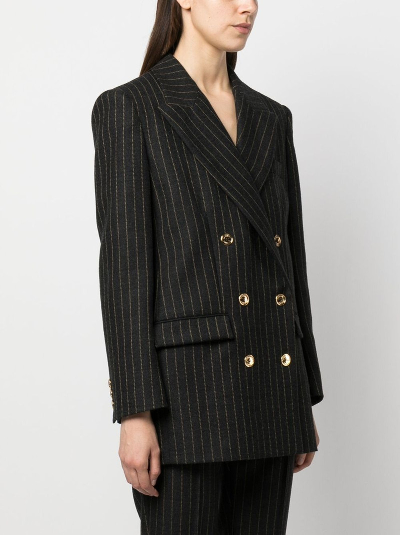 pinstripe wool double-breasted blazer 3