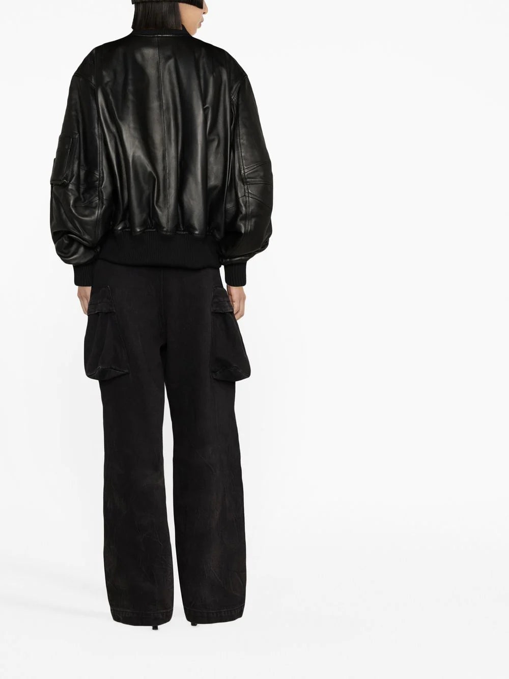 Anja leather bomber jacket - 4