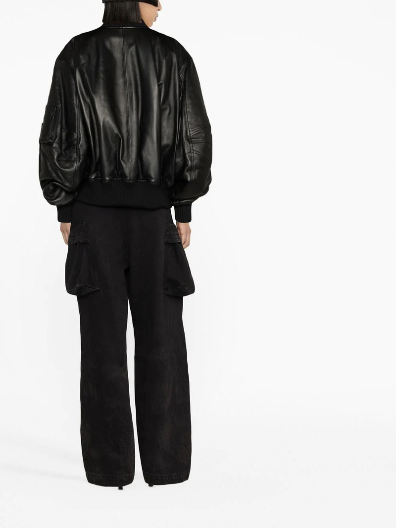 Anja leather bomber jacket 4