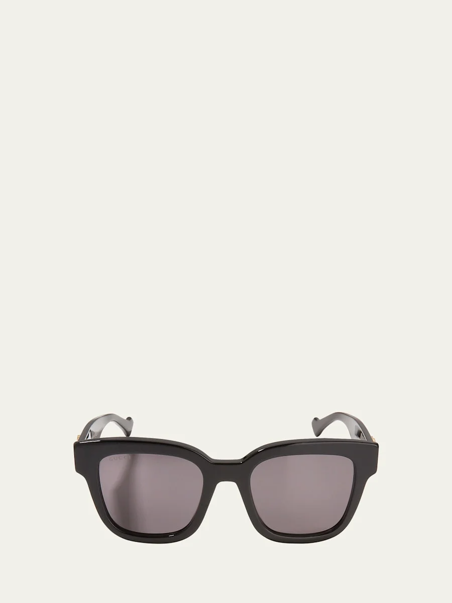 Oversized Rectangle Acetate Sunglasses - 1