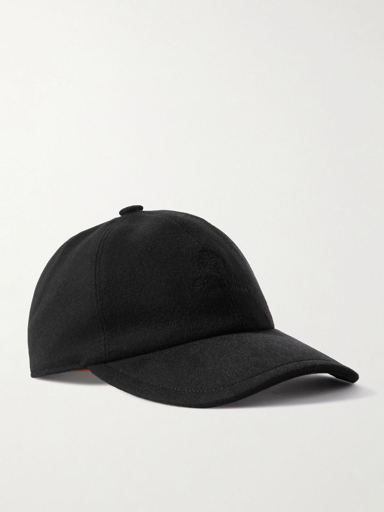 Embroidered Cashmere-felt Baseball Cap - 1