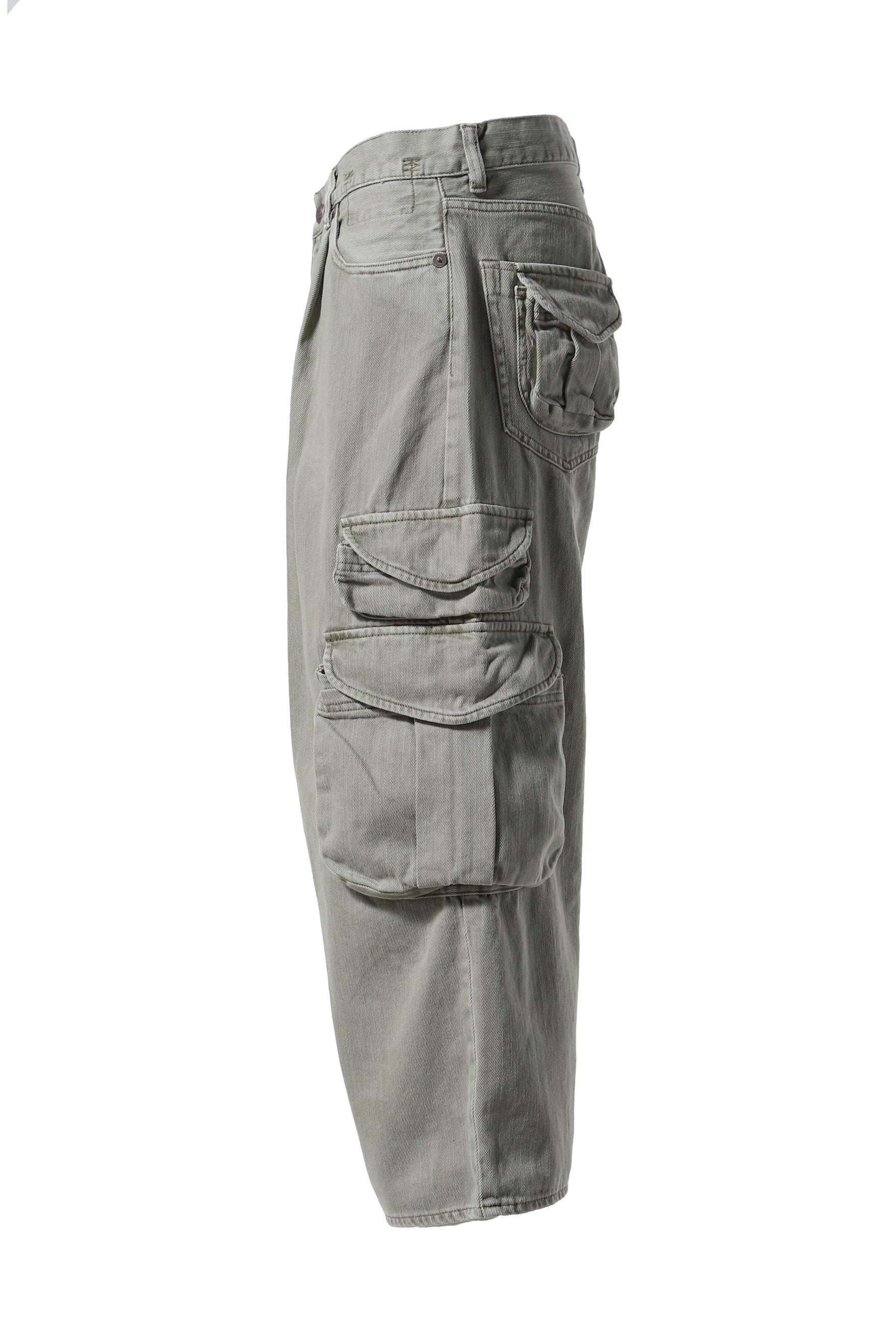 CROPPED MULTI POCKET CARGO / GRN - 3