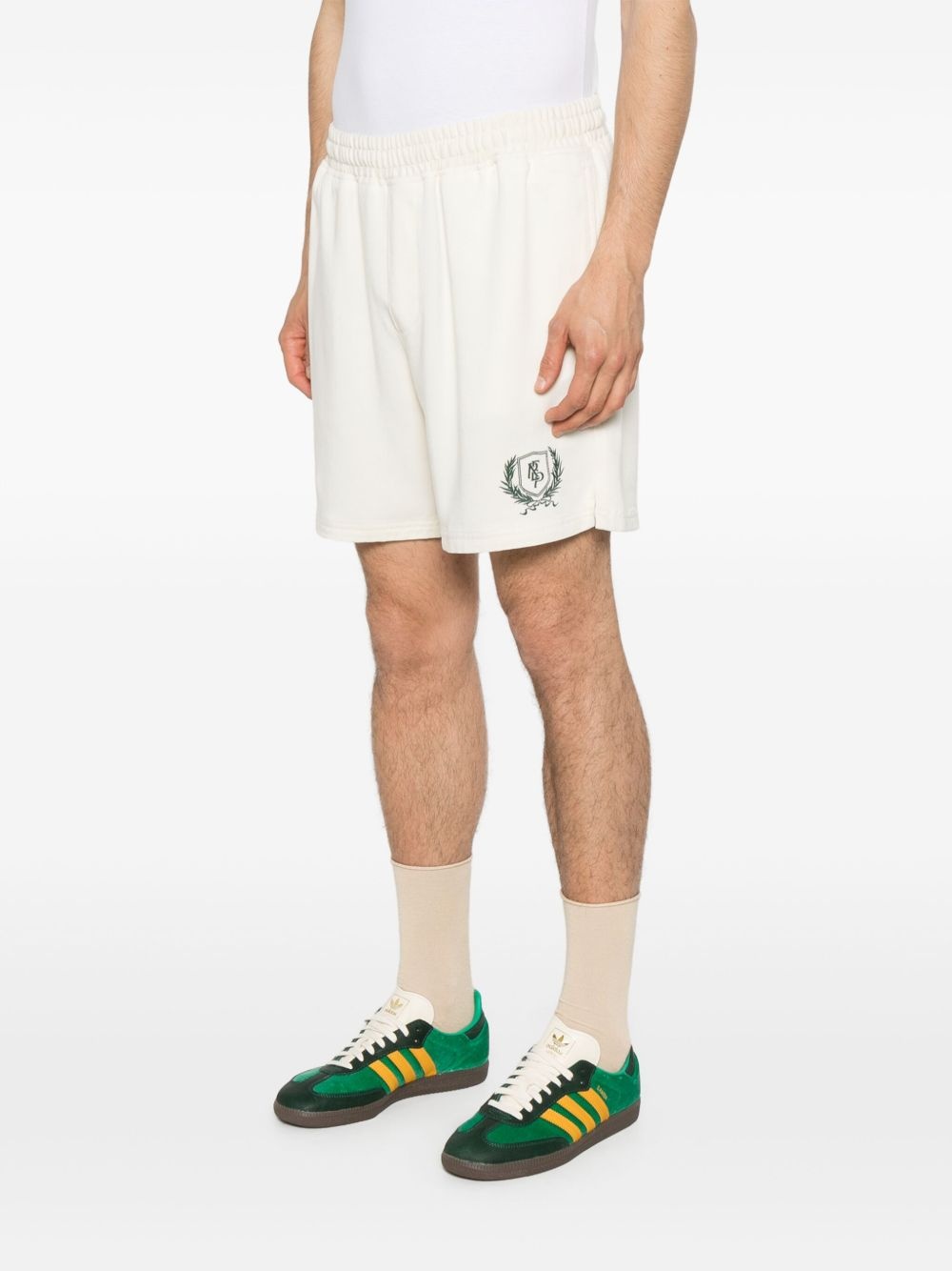 embroidered-logo shorts - 3
