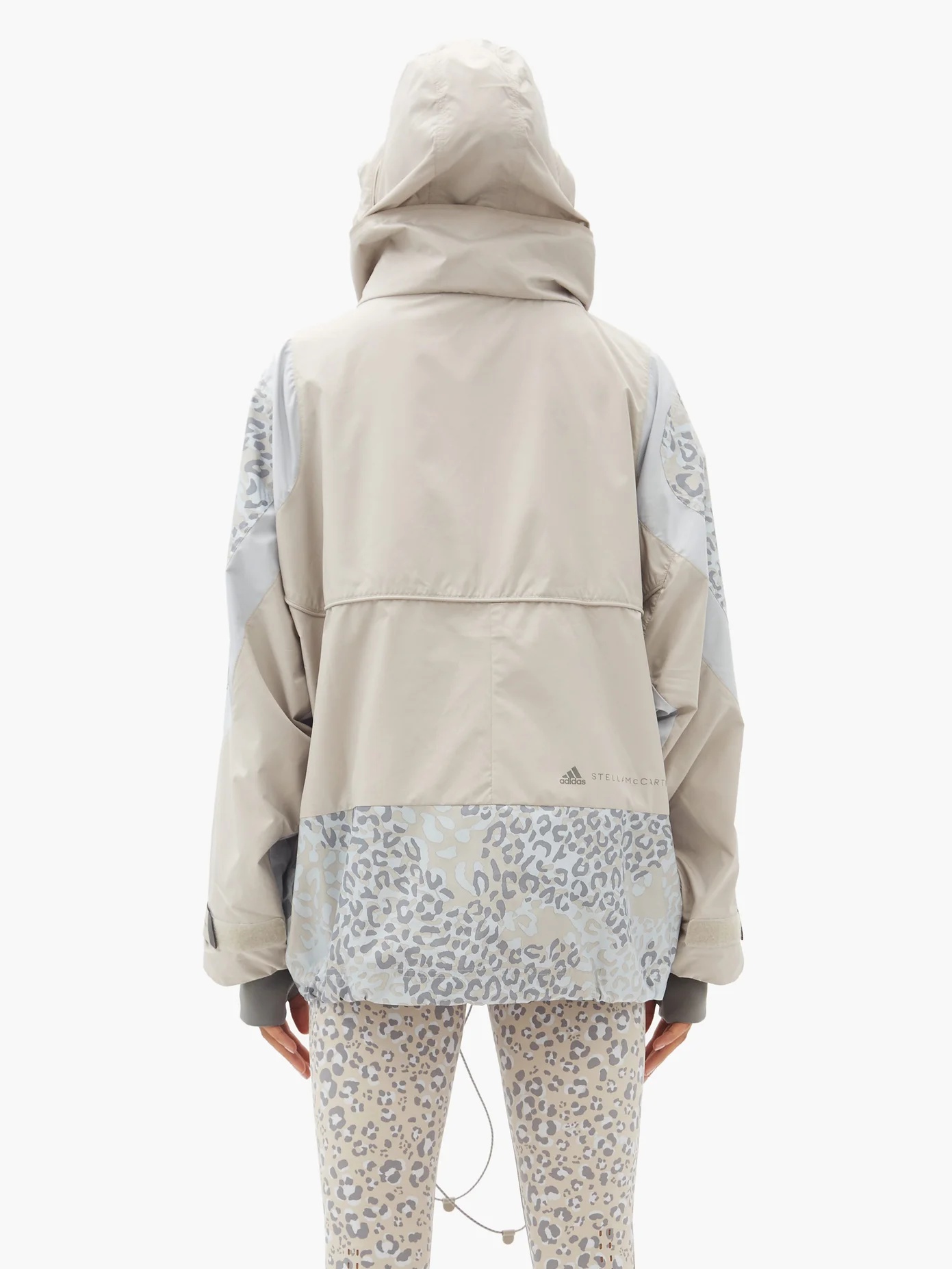 Leopard-print hooded shell windbreaker jacket - 5