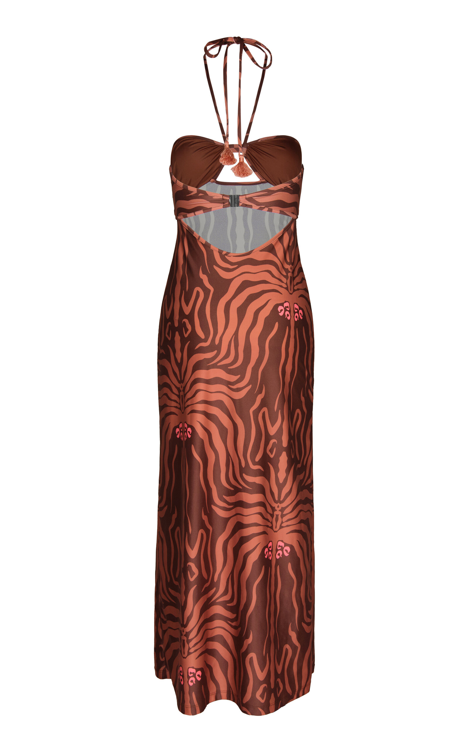 Jungle Palms Jersey Midi Dress brown - 4