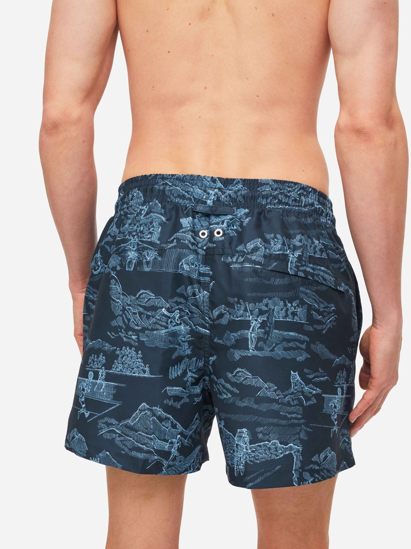 Men's Short Swim Shorts Maui 49 Navy - 7