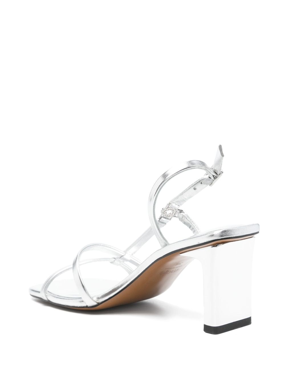 80mm metallic strappy sandals - 3