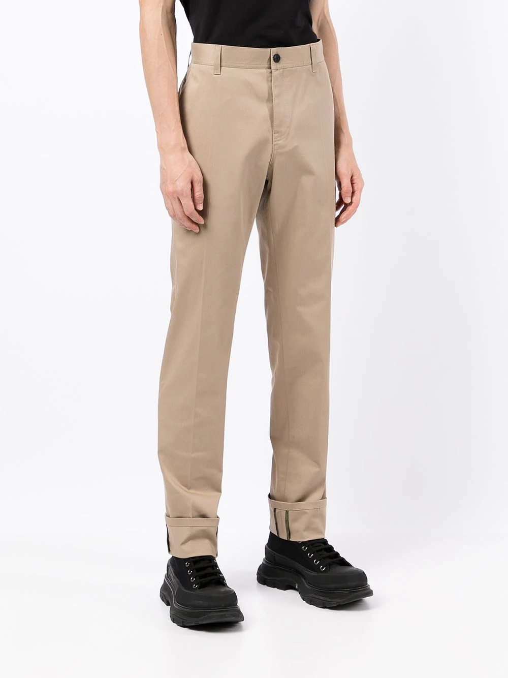 Medusa motif gabardine chinos - 3