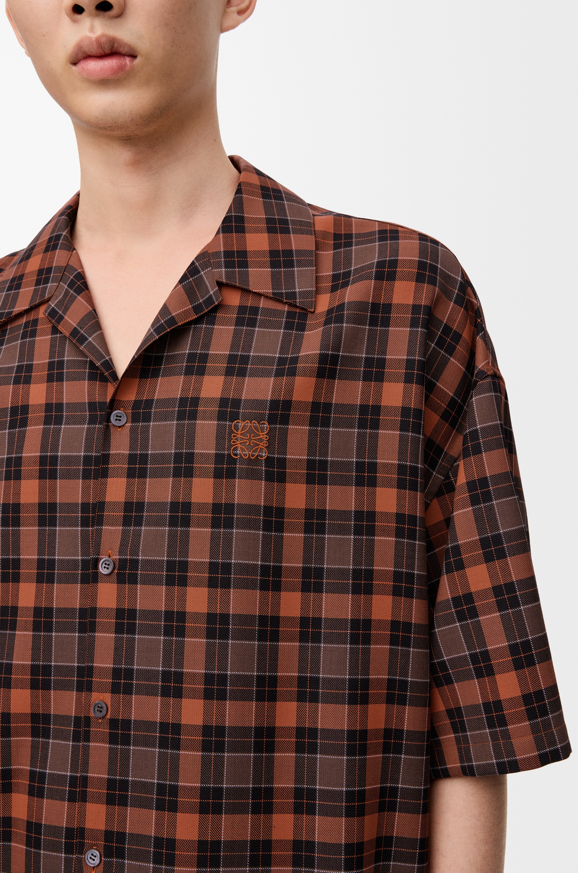 Short sleeve shirt in wool blend - 5