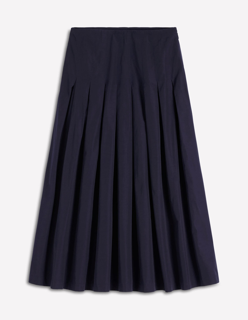 Valentina Taffeta Midi Skirt-Navy 1