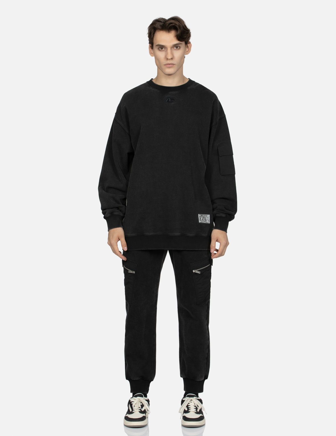 LOGO AND SEAGULL PRINT LOOSE FIT SWEATSHIRT - 6