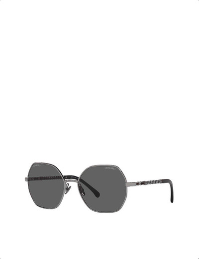 CHANEL CH4281QH square-frame metal sunglasses outlook