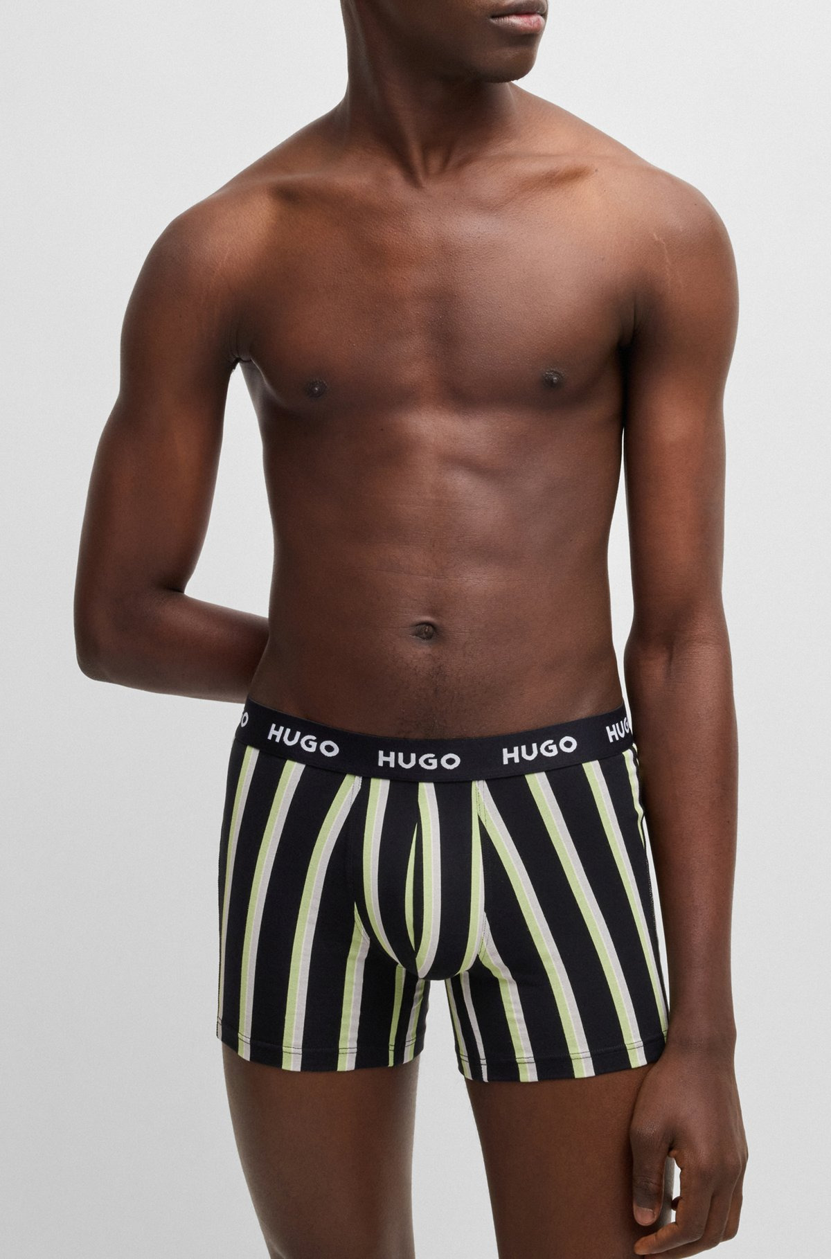 THREE-PACK OF STRETCH-COTTON BOXER BRIEFS WITH LOGOS - 4