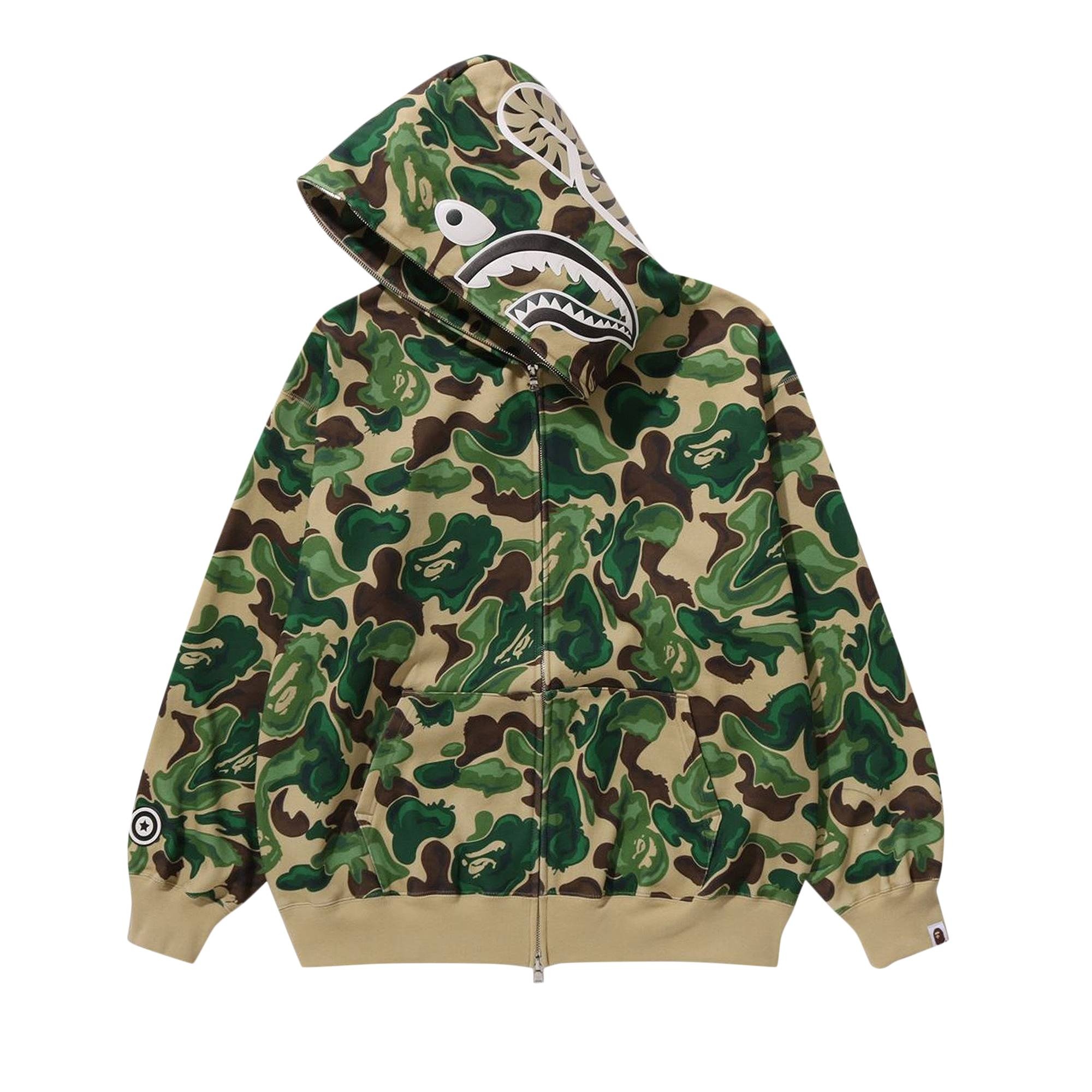 BAPE Art Camo Shark Hoodie 'Green' - 2