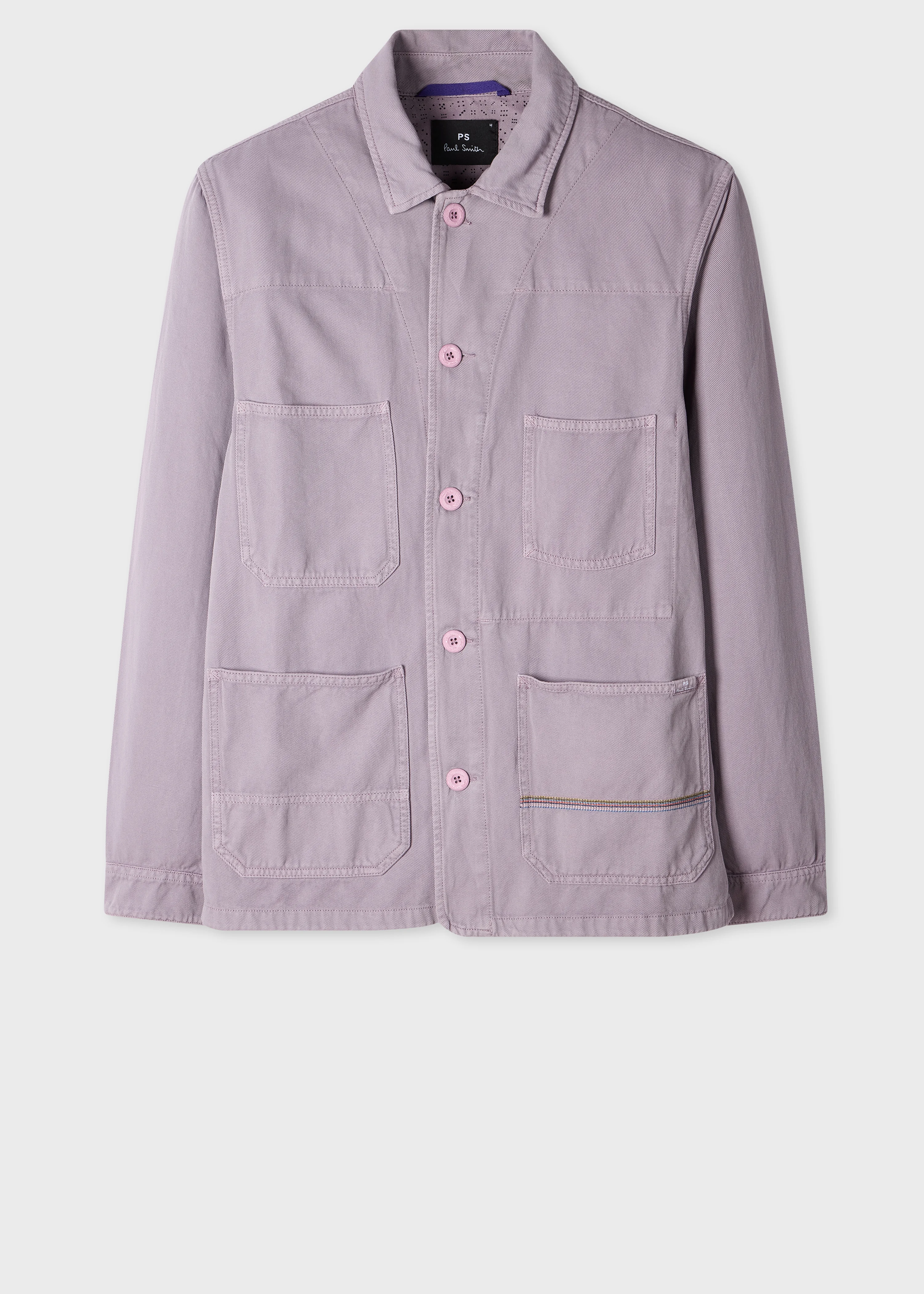 Lilac Cotton-Linen Work Jacket - 1