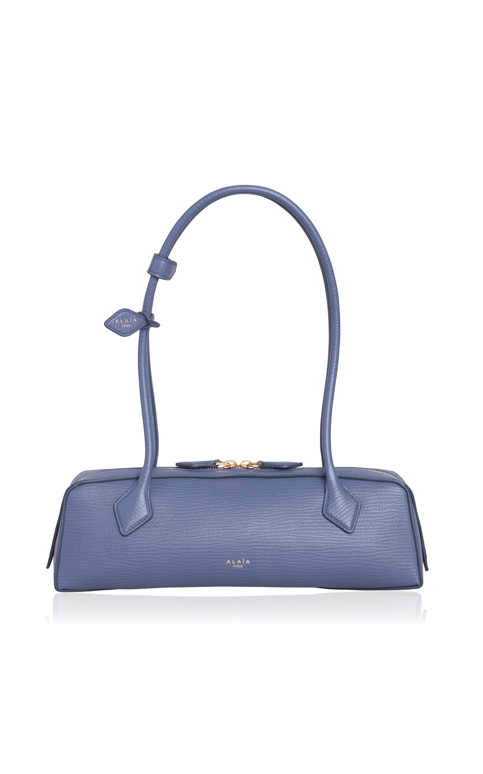 Le Teckel Medium Leather Shoulder Bag blue - 1