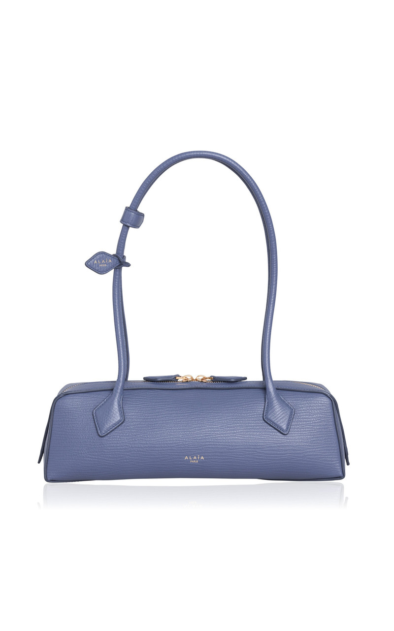 Le Teckel Medium Leather Shoulder Bag blue 1