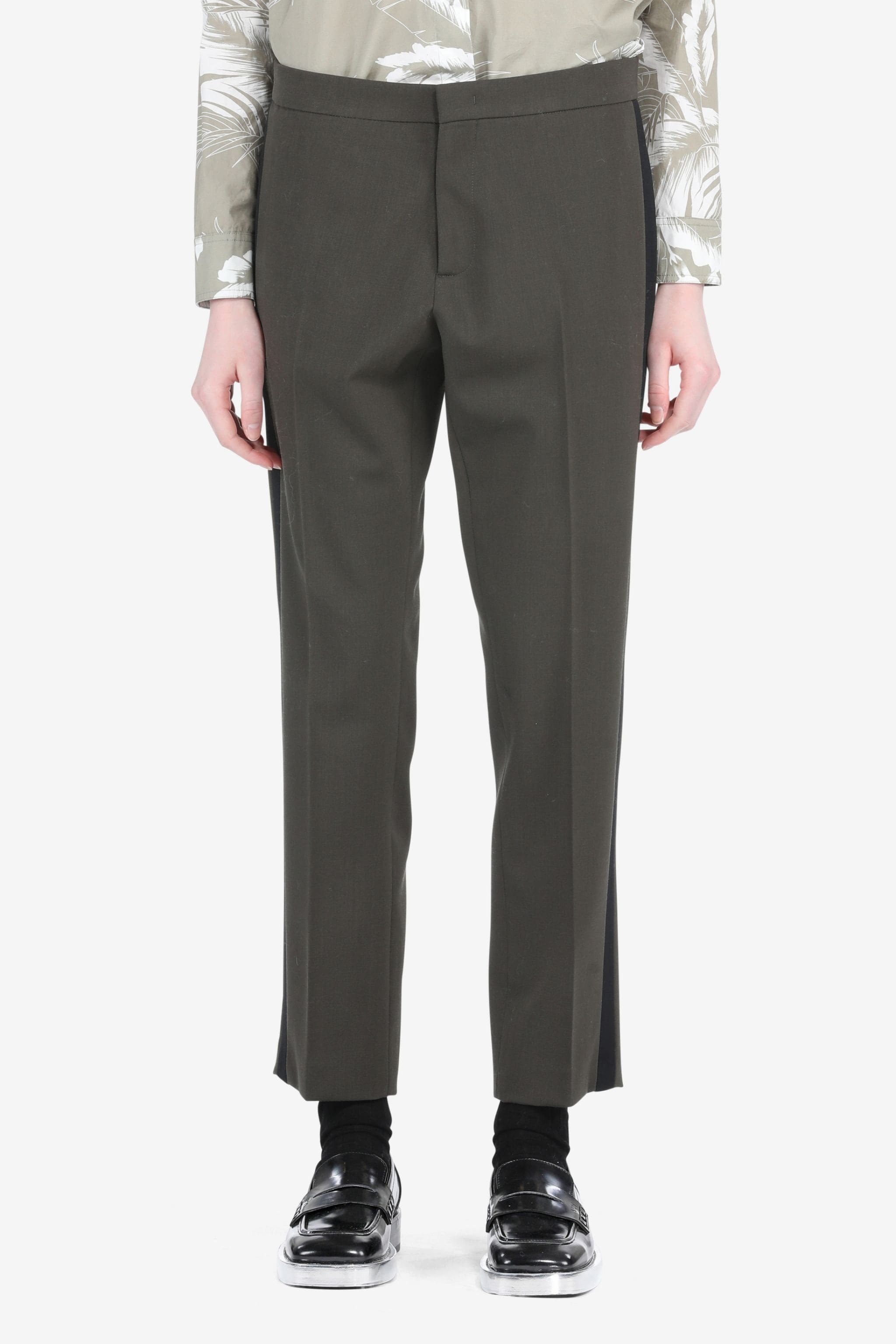 CROPPED STRAIGHT-LEG TROUSERS - 1