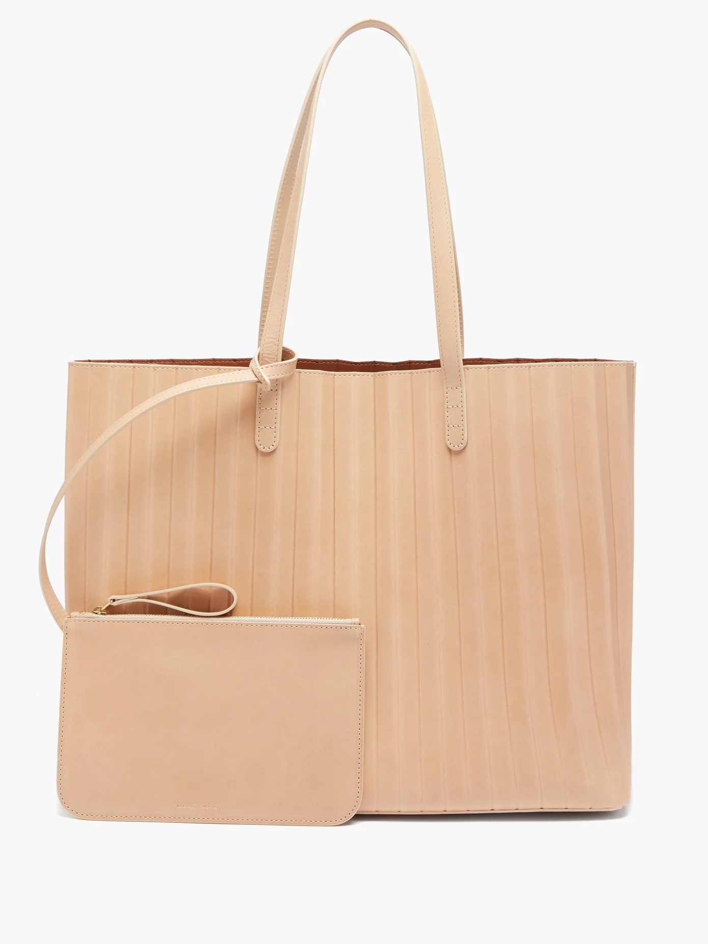 Pleated-leather tote bag - 7