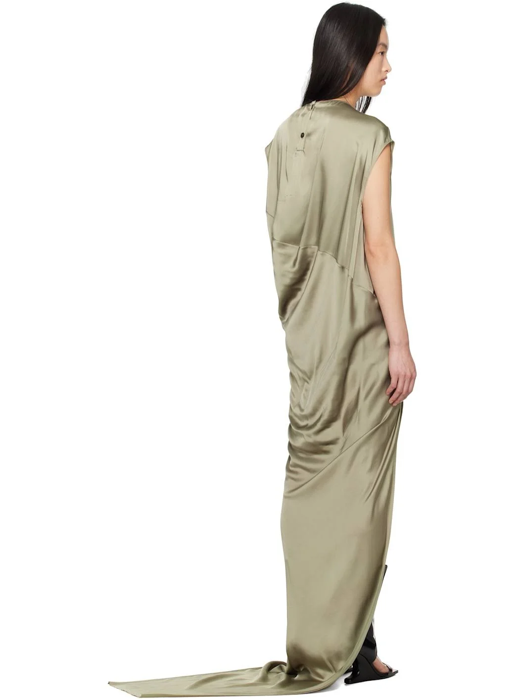 rick owens green dress Rick Owens Purple Oil-slick Bodice Gown– TC main image 1