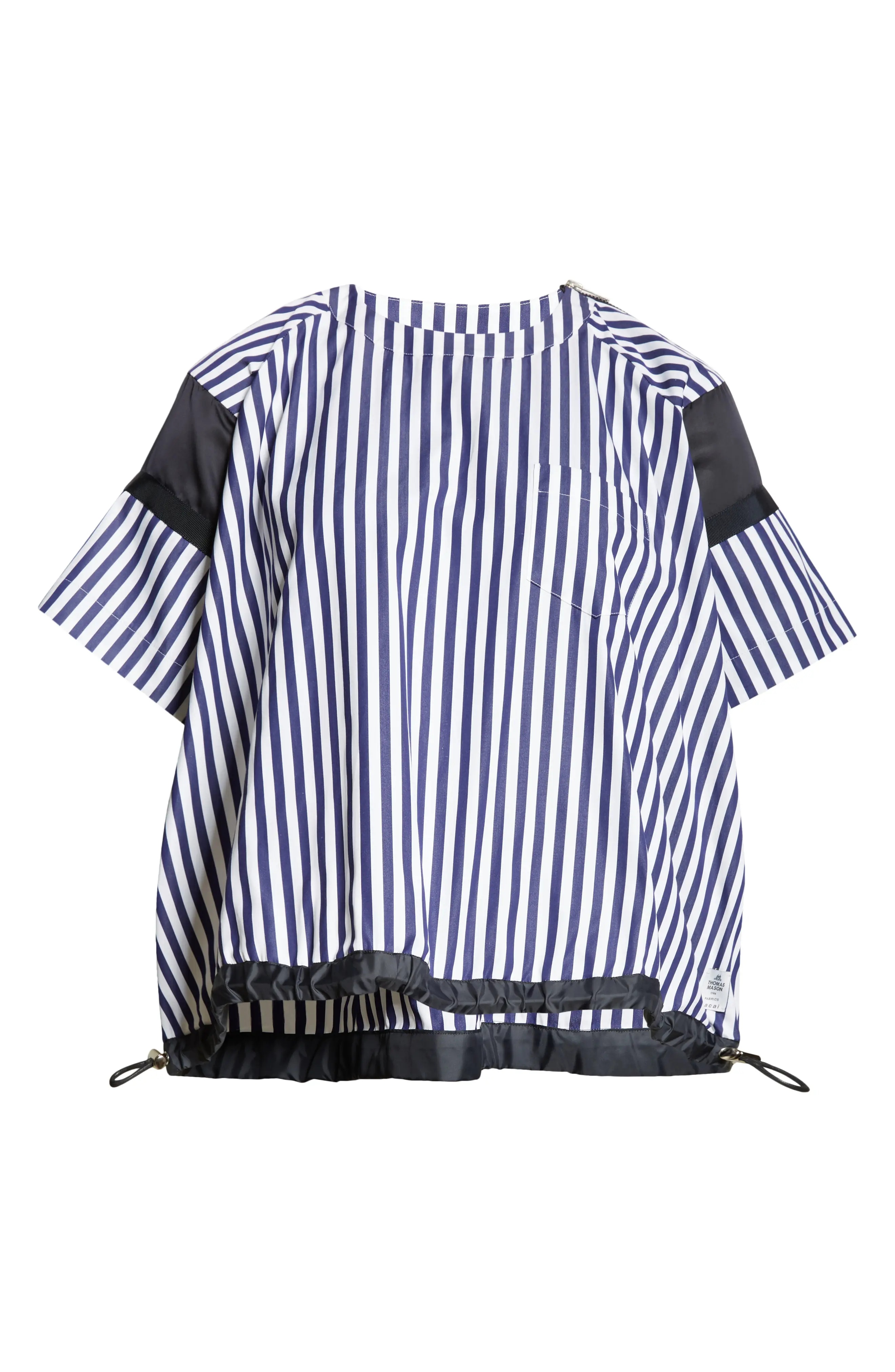 sacai x Thomas Mason Paneled Mixed Media Top | nordstrom