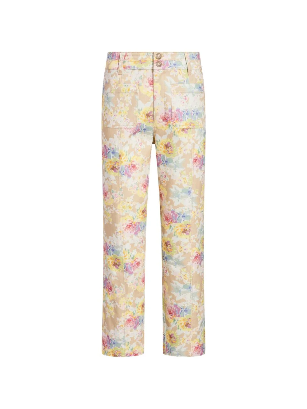 Ikat Bouquet Dorothea cropped jeans - 1
