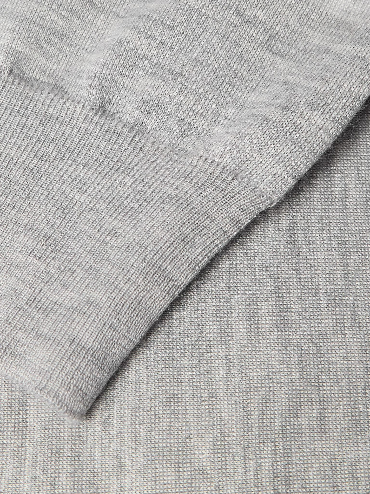 Cashmere and Silk-Blend Sweater Gray - 5