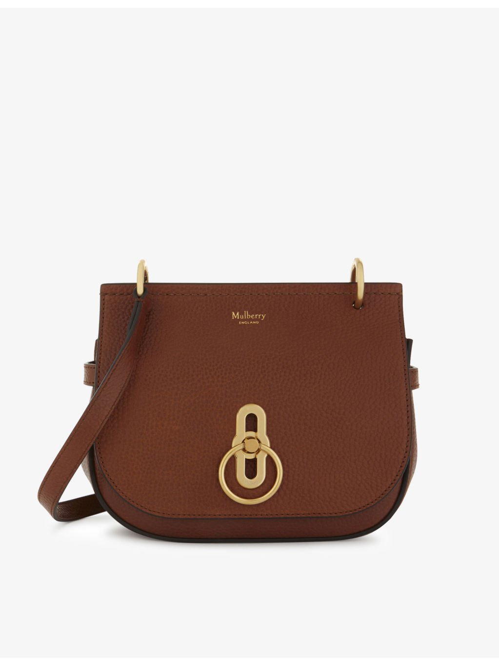 Amberley small pebbled-leather satchel bag - 1