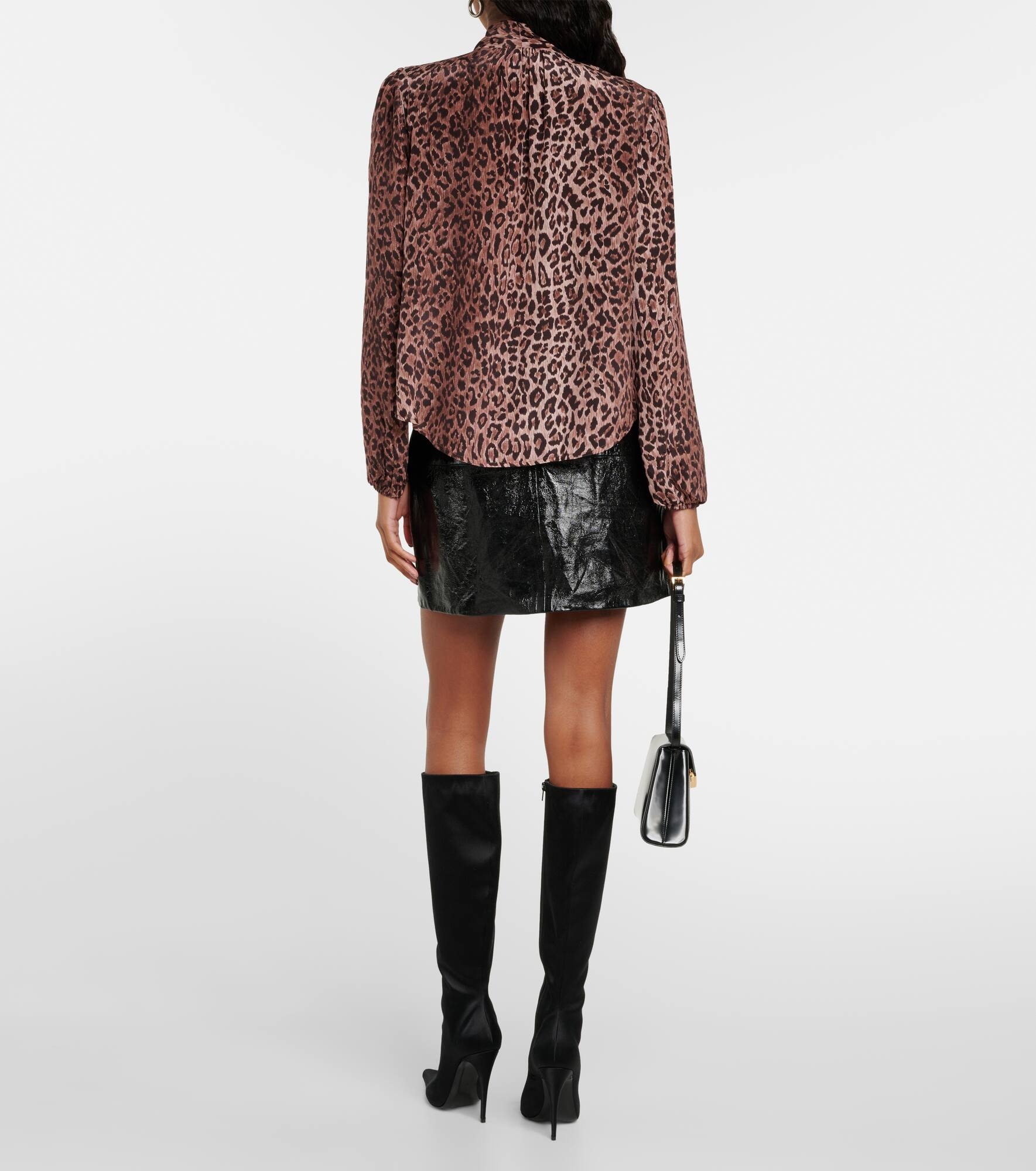 Moss leopard-print silk blouse - 3