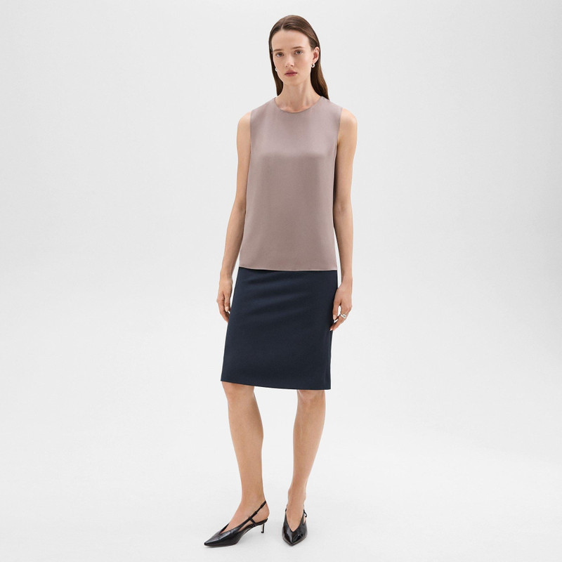 Theory Shell Top in Silk Georgette outlook