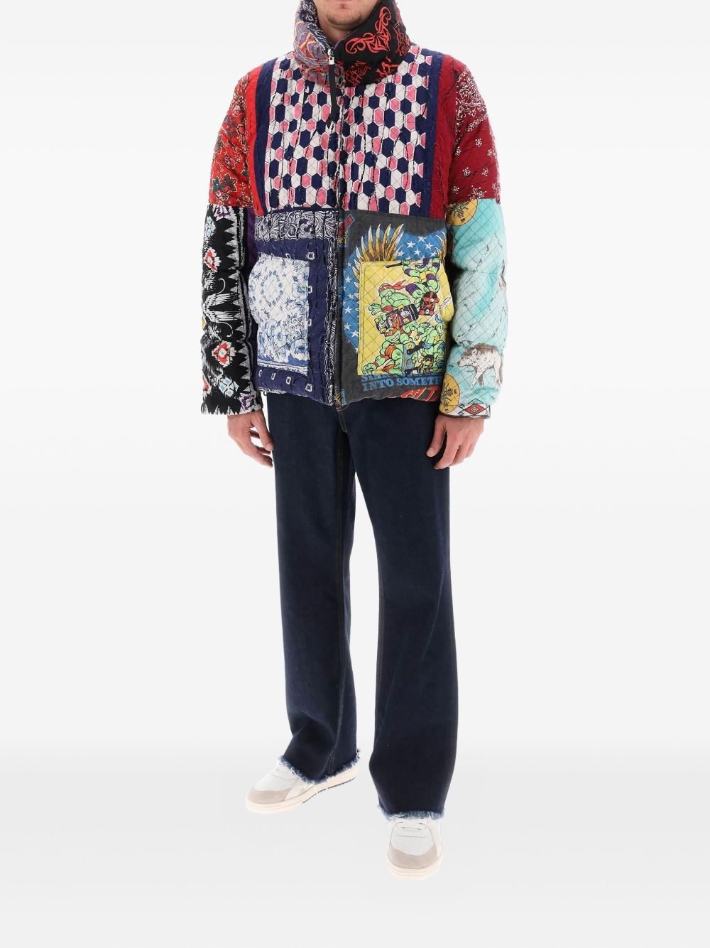 bandana-print jacket - 2
