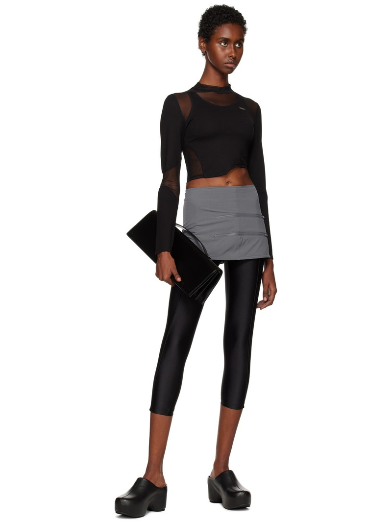 HELIOT EMIL™ Black Layered Long Sleeve T-Shirt outlook